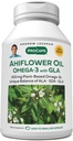 ANDREW LESSMAN Ahiflower Omega-3 su GLA - 60 Softgels - Uniquely Subalansuotas, Plant-Based Šaltinis Eteriniai Omega-3 riebalų rūgštys. Nėra Stomach upset, Teršalai ar Merkurijus. Lengva nuryti