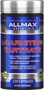 ALLMAX Nutrition L- karnitinas + tartratas, 120 kapsulių