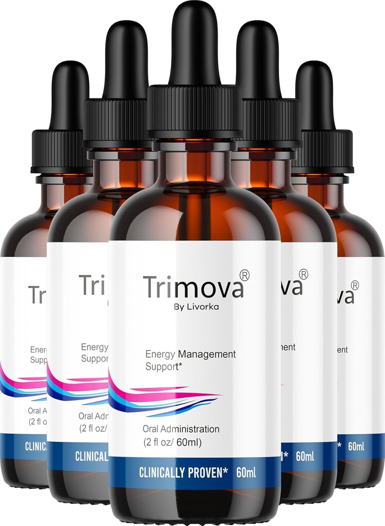 (5 pakuotė) Trimova Liquid Drops, Trimova Drops Advanced Formulės, TrimovaDrops Vitaminas, TrimovaDrops Metabolic, TrimovaDrops Metabolis5 Buteliai 150 dienų