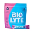 BIOLYTE IV Electrolyte miltelių pakuotės, IV skystų gėrimų mišiniai vandeniui, Doctor- Determined Hydration, HSA & FSA Patvirtinta Dehidratacija Relief, Chemoterapija turi Have moterims, Men- vaisių punch (16 Sticks)