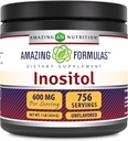 Amazonės formulės Inozitol miltelių papildas - 124; 600 Mg vienam servinčiam - 124; Unfavored - 124; 1 Lb (454 Grams) -124; Non-GMO - 124; Gluten- Free - 124; Pagaminta JAV