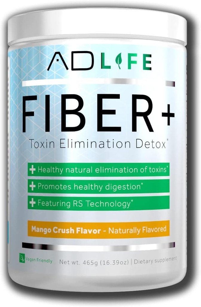 Project AD Fiber + Vegan Fiber Addition Powder, Support Gut Health and Digestive Regularity (Mango, 16.4 oz)