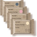 ProMix Nutrition Protein Puff Barai - Veislės pakuotė - Vanilė, Šokoladas, braškės, mėlynės - Marshmlet Crispy Treat - Didelis proteinas & Mažas kalorijų - 12 Barai