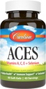 Carlson - ACES, Vitaminai A, C, E + Selenas, ląstelių sveikata ir imuninė parama, antioksidantas, 90 Softgels