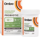 Ombre Endless Energy Probiotic Addition, Palaiko gamtos energijos gamybos, Atmintis, Focus & Gut Health, 12 Billion KSV, Shelf- Stable, 30 Paslaugos
