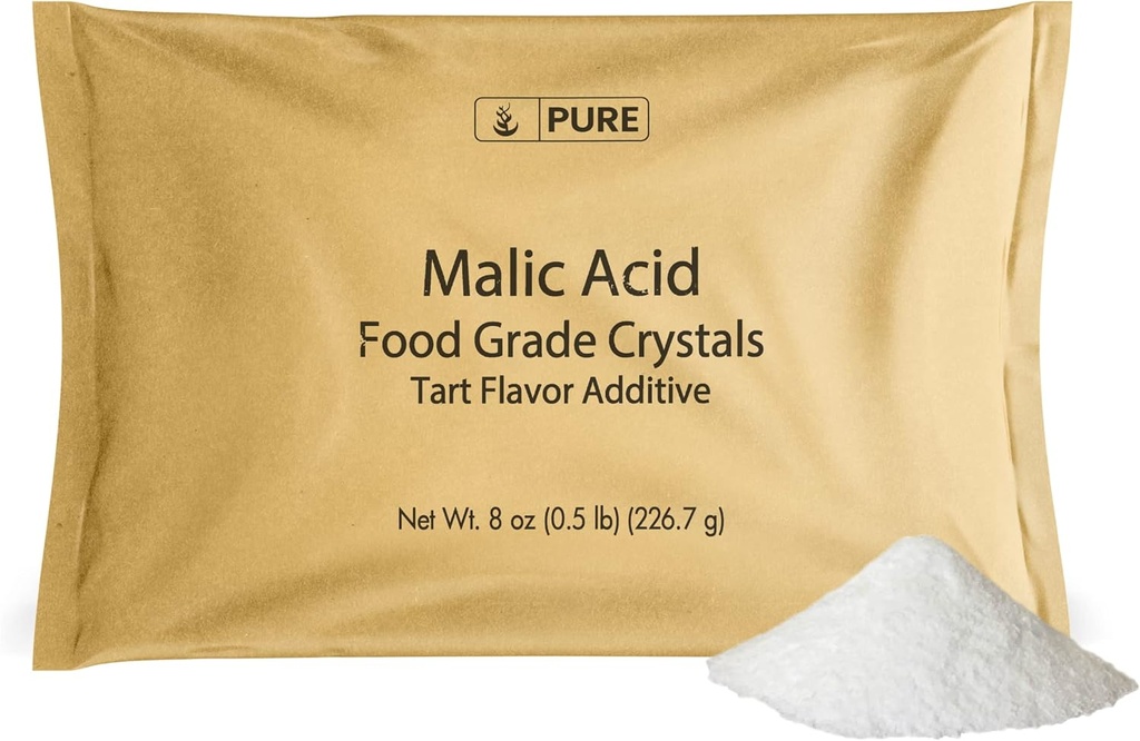 PURE ORIGINAL INGREDIENTS Malio rūgštis (8 oz) Maisto kokybės laipsnio kristalai, tartų skonio