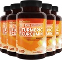 Biologinė problema Turmerinis Curcumin priedas su BioPerine 124; Bendra parama & širdies sveikata ® 124; su organinėmis Turmerijos milteliai & 95% Curcuminoids ekstraktas ® 124; Kalifornija Pagaminta, Non- GMO, 150- dienos tiekimo