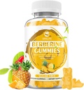 Berberine Gummies su Ceilonas Cinnamon 1500 mg didelio stiprumo Berberino HCL priedas imuninei ir metabolizmo paramai, be cukraus, ananasų skonio - 60 Count