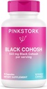 Pink Stork Black Cohosh papildai moterims - 540 mg Pure Black Cohosh Perimenopauzei, menopauzei Palaikymui - 30 kapsulių