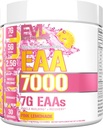 Evlution Nutrition EAA7000 - Pre & Post Workout Powder - Muscle Building + Recovery Supplement - 7g Essential Amino Acids + 5g BCAAs - Endurance + Energy Support - 30 Servings - Pink Lemonade