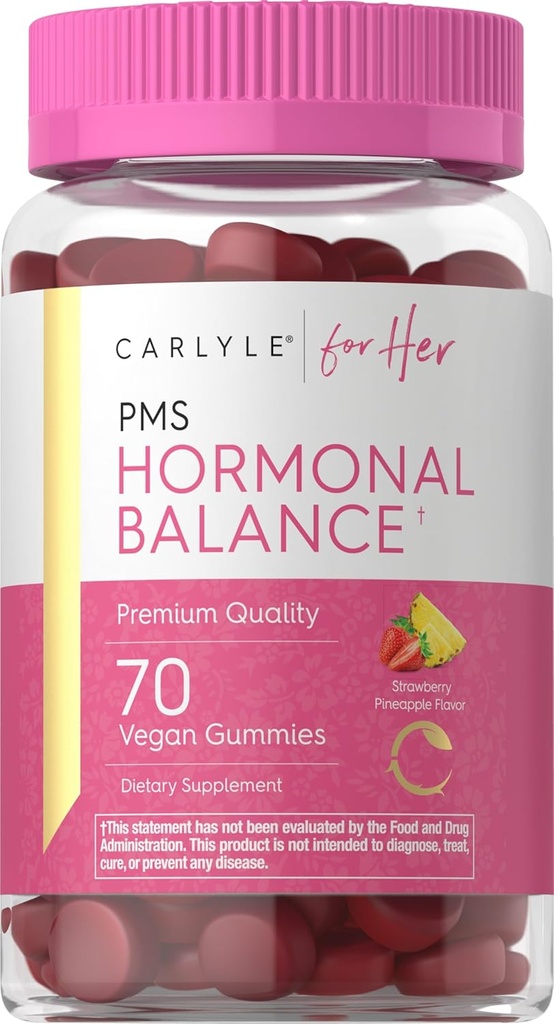 Carlyle Hormonal Balance for Women & PMS Addition (Carlyle Hormons Balance for Women & PMS Addition) (124; 70 Gummies) (124; Vitaminas kompleksas) (124; su geležimi) 124; Vegan, Non- GMO, Gluten Free (124; jos
