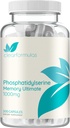 Phosphatidilserine Nootropics smegenų palaikymo priedas - Pažangus atminties priedas smegenų funkcijos palaikymui su DMAE Gotu Kola ir Ginkgo Biloba - Ne GMO Vegan & Pagaminta JAV (60 + Servings)