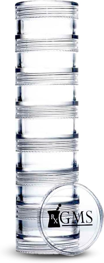 7 Dienos medicinos pil organizatorius - Stackable pil Box - Fits Small Tablets & Vitaminas papildai - Laikyti savo Dienos medicina organizuojama vienoje vietoje - Extra Small - Skaidrus