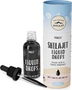 Grynas Himalayan Shilajit ® skysti lašai - Purest forma Shilajit, 99,9% Absorbcija imuninės paramos, energijos Boost, Anti- Aging - Natūralūs pėdsakai & Fulvic rūgštis (50ml)