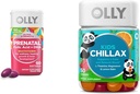 OLLY Prenatal Multivitaminas Softgels and Kids Calmining Gummies Bundle (60 + 50 Count)