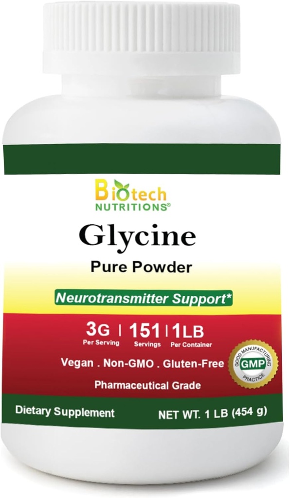 Grynas glicinas Milteliai 16 oz Gluten Free Non- GMO Pagaminta JAV
