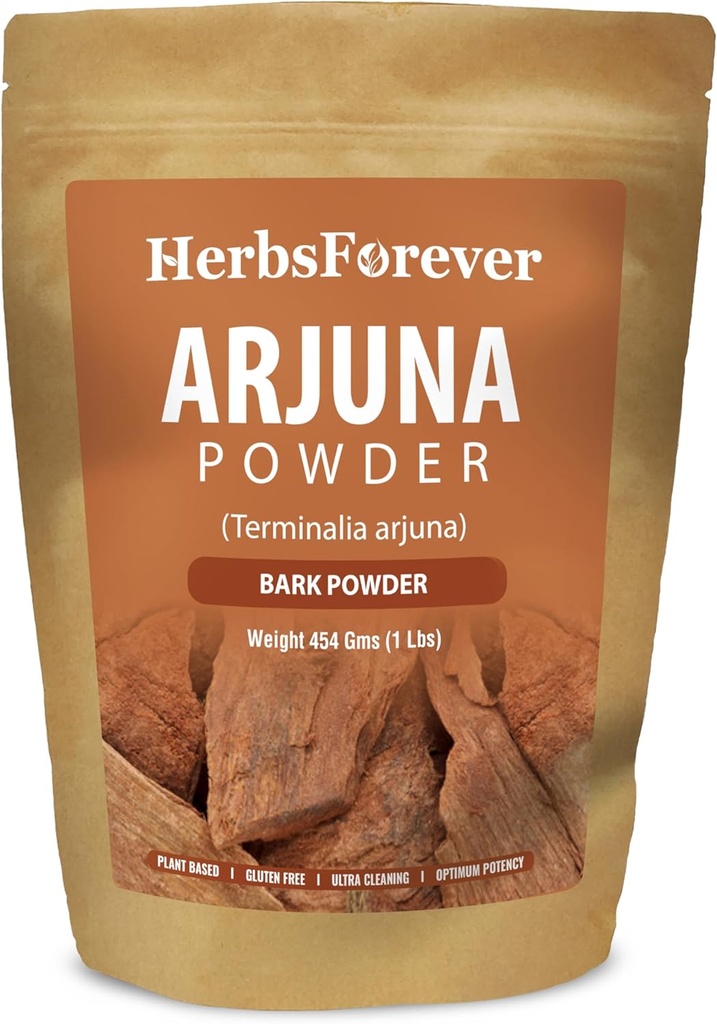 HerbsForever Arjuna Powder Terminalia Arjuna Non GMO, Vegan 454 GMS