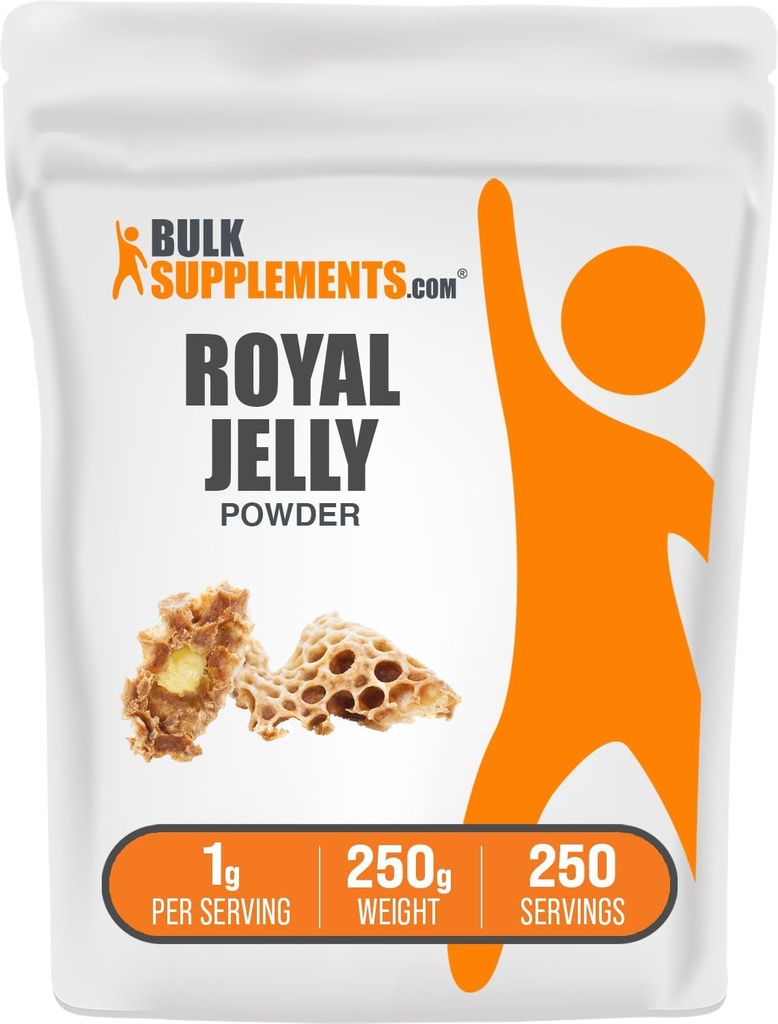 BulkSupples.com Royal Želė milteliai - Royal Želė papildas, imuninės paramos - Gluten Free, 1 g per Serving, 250g (8,8 oz) (pakuotė 1)