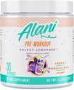 Alani Nu Pre Workout Milteliai GLAXAY Lemonade, Amino energijos boost, Endurance Addition, Cukrus Free, 200mg Kofeinas, L- Theanine, Beta- Alanine, L- Citrulinas, 30 Paslaugos