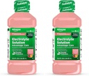   Basic Care Advantage Care Electrolyte Solution with Prevital Prebiotics, Strawberry Lemonade, Hydration Drink, Replenish Electrolytes, Fluid & Zinc, 33.8 Fl Oz (Pack of 2)