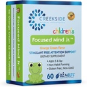 Focused Mind Jr., Cognitive Support for Children, Pediatrician Formulated, Stimulant-Free Supplement with Inositol, DMAE, Sugar-Free, Vegan, 60 EZ Melt Tablets