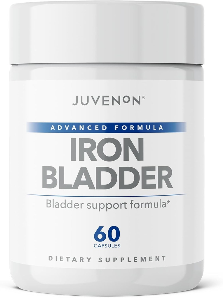 Juvenon Iron Bladder - Herbal Supplement for Healthy Bladder Function - Incontinence Support with Pumpkin Seed Extract, Soy Germ Extract, Saw Palmetto