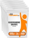 BulkSupplemen.com Gliukozamino sulfatas Milteliai - Gliukozamino papildas, Jungtinio palaikymo priedas - Gluten Free, 1g per Serving, 1kg (pakuotė 5) (11 lbs)