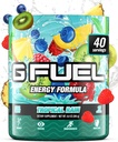 G Fuel Tropical Rain Energy Drink Powder, Pre Workout Caffeine Mix for Gaming, Sugar Free Focus Amino, Vitamin + Antioxidants, 9.8oz (Fruit Medley, 40 Servings)