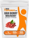 BulkSupples.com Wolfberry ekstraktas Milteliai - Goji uogų papildas, Vaisių milteliai - Vegan & Gluten Free, 1g per Serving, 500g (1,1 lbs) (Pakuotėje yra 1)