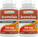 Geriausi Naturals Bromelain 500mg 120 tablečių (120 tablečių (pakuotė po 2))