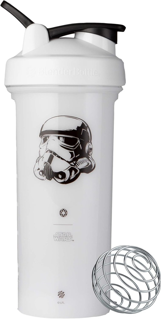 BlenderButelis Žvaigždžių karai Shaker Butelis Pro serija puikiai tinka baltymų Shakes ir Pre Worcout, 28-Ounce, Stormtrooper