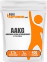 BulkSupplemen.com AAKG milteliai - Arginino AKG priedas, azoto oksido priedas, Unflavored & Gluten Free, 2,5 g per serving, 1kg (2,2 lbs) (pakuotė 1)