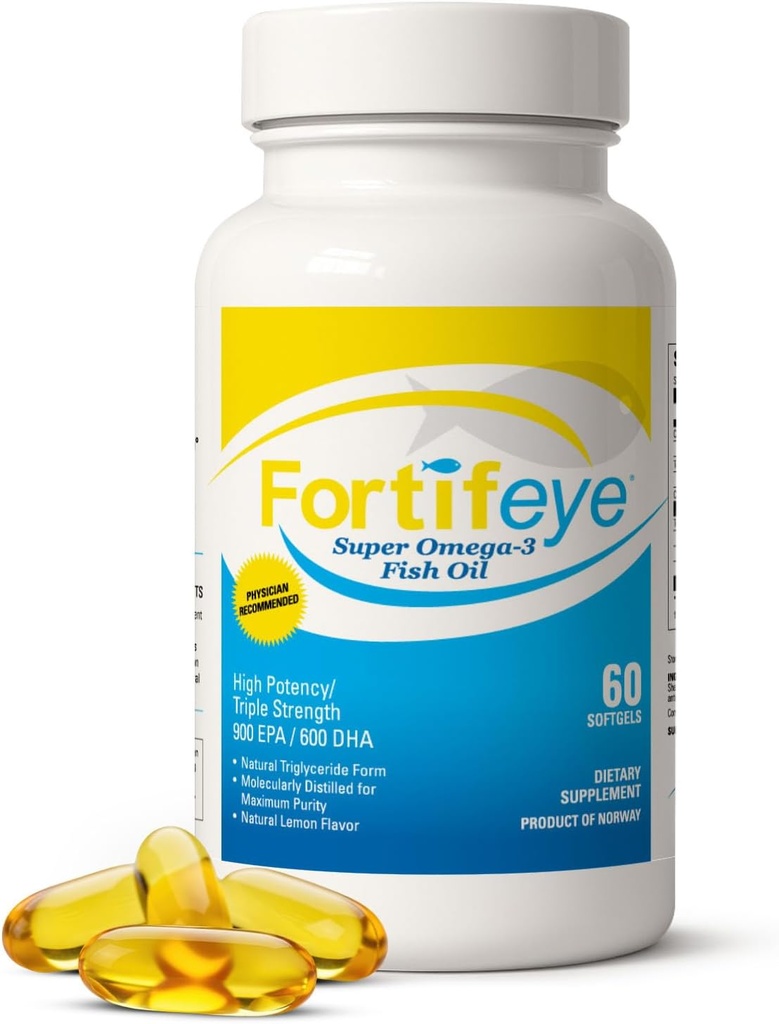 Omega 3 Žuvų taukai 60Grafas 1600 mg Pagaminta Norvegijoje - Didelio pajėgumo žuvų taukai Omega 3 papildai Trigliceridų forma su EPA ir DHA papildai moterims ir vyrams No Fishy After Taste Natural Lemon Schior