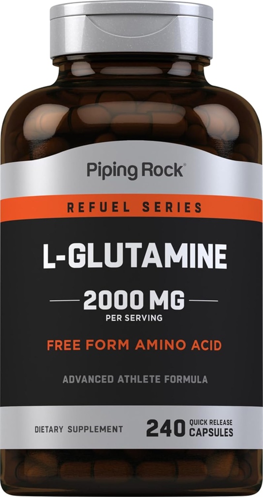 Piping Rock L Glutamino milteliai Kapsulės Bendrijoje 124; 2000 mg · 124; 240 · Tablečių ® 124; Papildymas vyrams ir moterims 124; Nemokama forma Amino rūgštis ® 124; Ne GMO, Gluten nemokamai