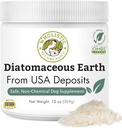 Wholistic Pet Organics Diatomaceous Earth - Food Grade for Dogs & Cats - 13 Oz - Multi Use Powder - Pet Safe Non-Chemical Freshwater Sourced Silica Supports Overall Health - Freshly Made in USA