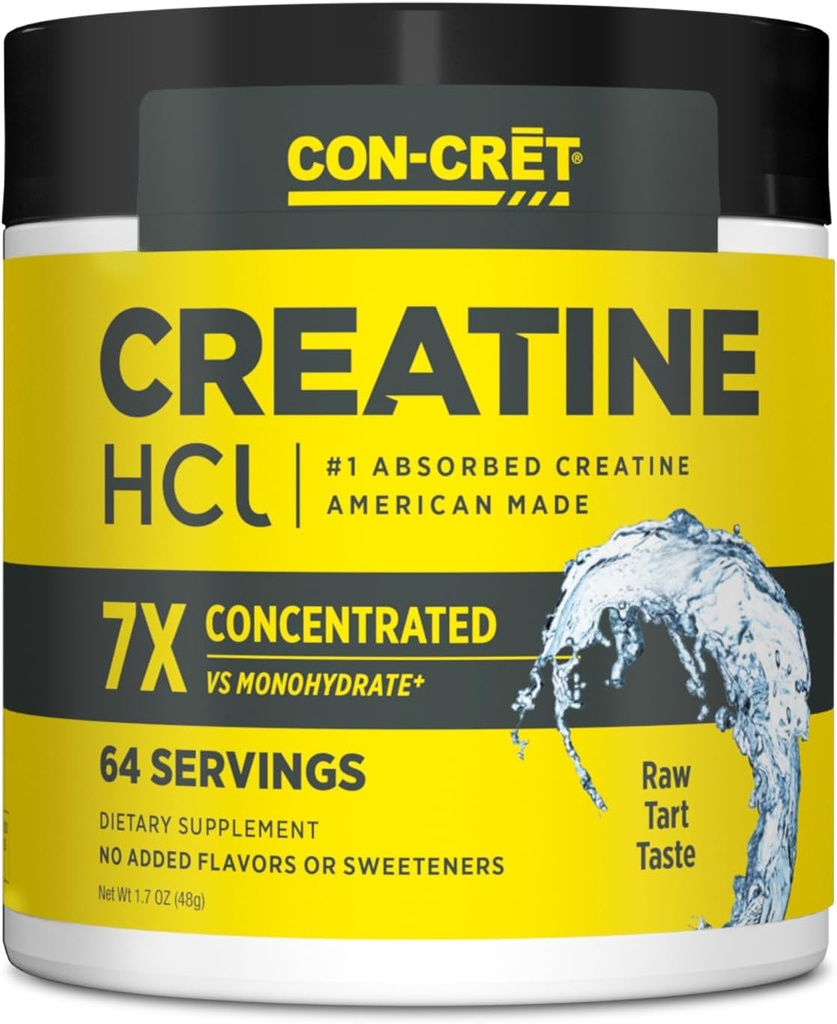 Con- CRET kreatino HCl milteliai 124; raumenys, kognityvinis, Cellular Energy Support ® 124; No Bloating or Cramps ® 124; JAV Pagaminta & NSF Sertifikuoti 124; Unflavored (64 Tarnavimas)