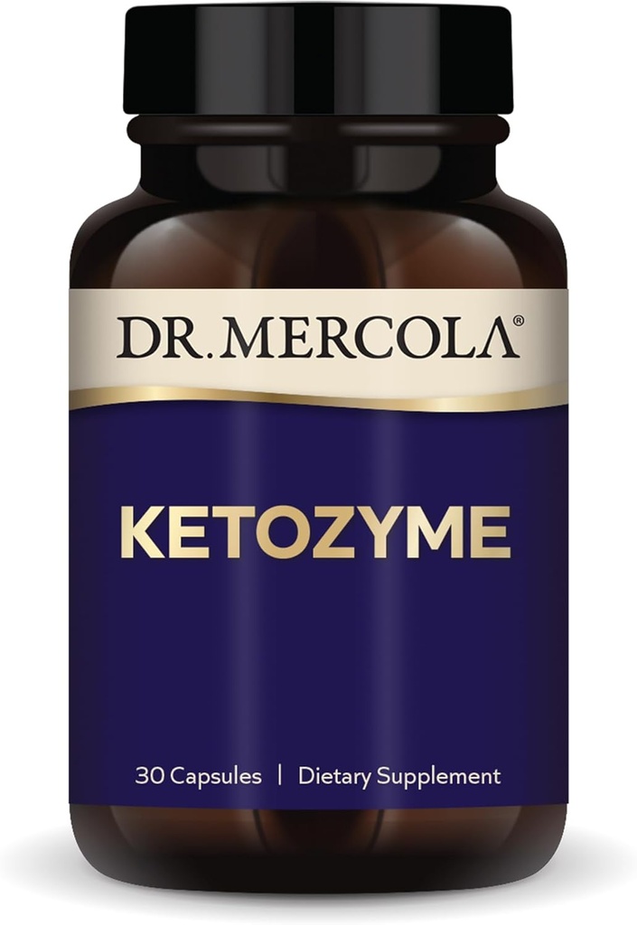 Dr. Mercola Ketozyme, 30 kapsulių, ne GMO, Gluten Free, Soja Free