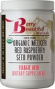 Berry Beautifular Organic Meyker Raudona aviečių sėklų milteliai (Ellagic Acid, Fiber) - 1 LB (454g) - Cold- Pressed from US-Grown aviečių