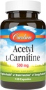 Carlson Labs Aceyl L- Carnitine, 500 mg, 120 kapsulių