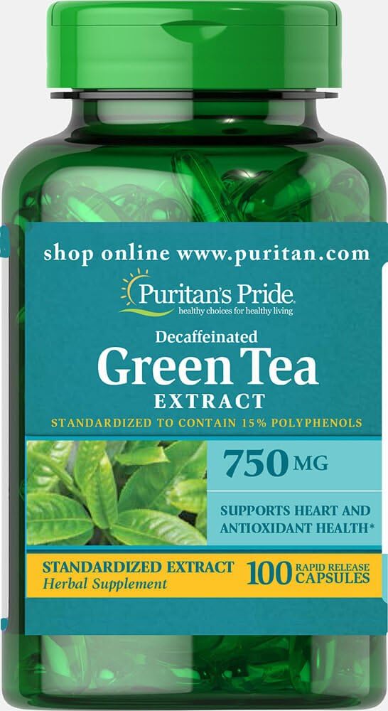 Paprastosios purietės pride decaffeined Green arbata Standarted ekstraktas 750 mg- 100 kapsulės