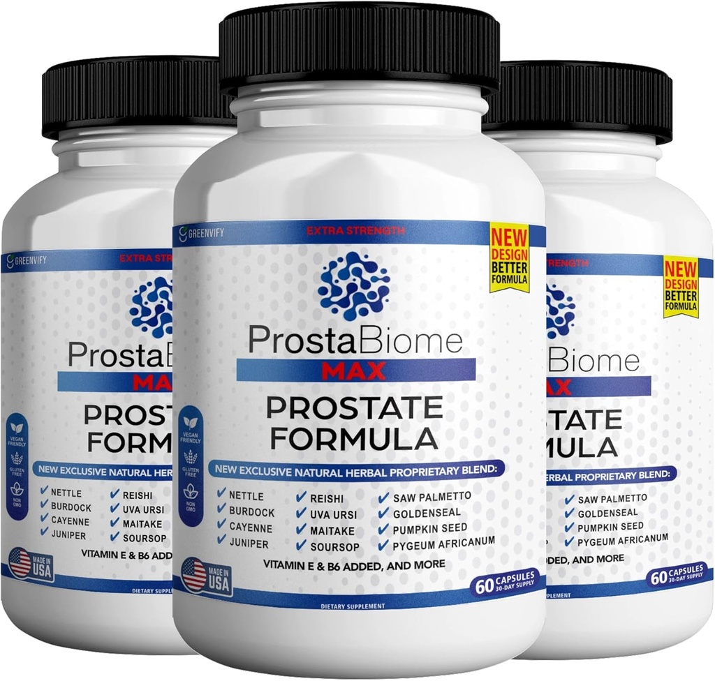 ProstaBiome Max Prostate Support Formulė, Natūralus augalinis mišinys su Saw Palmetto, 60 kapsulių, 30 dienų tiekimo (3)