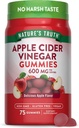 Nature's Truth Apple Cider Vinegar Gummies | 600 mg | 75 Gummies | Apple Flavor | Vegan, Non-GMO, Gluten Free Supplement