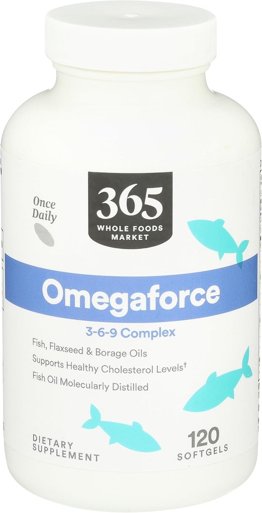 365 pagal visą maisto produktų rinką, Omegaforce 3 6 9 kompleksas, 120 Softgels