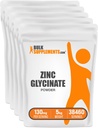 BulkSupplemen.com Cinko glicinato milteliai - Cinko priedai, mineraliniai priedai imuninei paramai - Gluten Free, 130mg / serving, 5kg (11 lbs) (Pakuotėje yra 5)