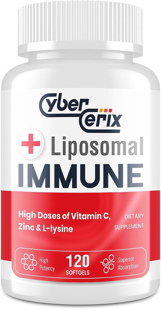 Advanced Liposomal Immune Addition, Complex with L- Lysine 1 500 mg, Vitaminai, mineralai ir žoliniai ekstraktai, Total Daily Wellness Blend for Men & Women - 120 Capsules