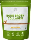 Amy Myers MD Kaulų Broth Collagen milteliai - Ekologiškas vištienos kaulų brotas - Sveikos odos ir nagų palaikymas - Gut Health & Joint Support - 20 Servings, vištienos skonio
