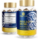 Prime Code [ 3 𝐢𝐧 𝟏] Psyllium Husk Capsules with Magnesium Citrate and Vitamin C | Psyllium Husk Capsules 1000mg | Magnesium Citrate 200mg | Vitamin C 250mg | Non-GMO | Gluten & Soy Free | Vegan