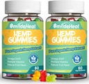 2 Pack Hemp Gummies, 1,500,000 Extra Sustiprinkite Organic Hemp Gummies, Hemp Additive Gummy with Hemp Oil Extract, 120 Gummies