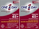 ONE A DIENĄ Proactive 65 +, Mens & Moteris Multivitaminas, Priedas su vitaminu A, Vitaminas C, Vitaminas D, ir Cinkas imuninės sveikatos parama *, Kalcis, Folio rūgštis & Daugiau, Tablečių skaičius 150 (Pack of 2)