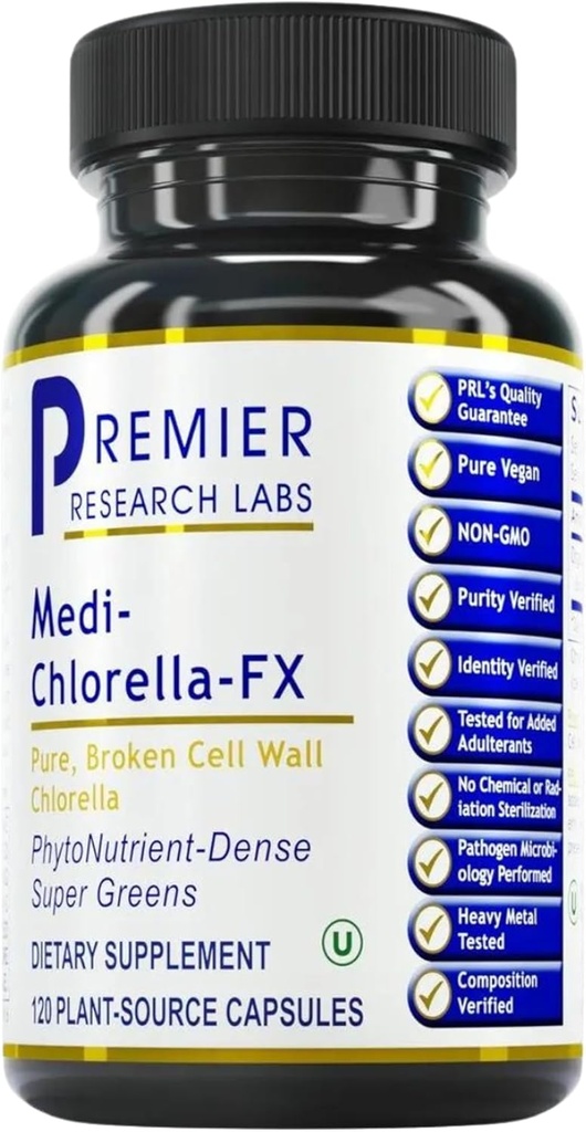 Premier Research Labs Medi Chlorella-FX - Chlorella Capsules, Chlorofill Capsules, Organic Pills for Women & Men, Chlorofill Addition - 120 Vegetarian Capsules